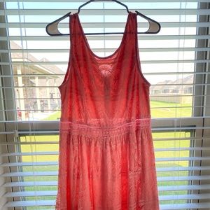 pink lace dress